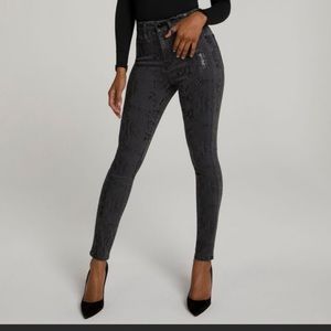 Good American snake print jeans